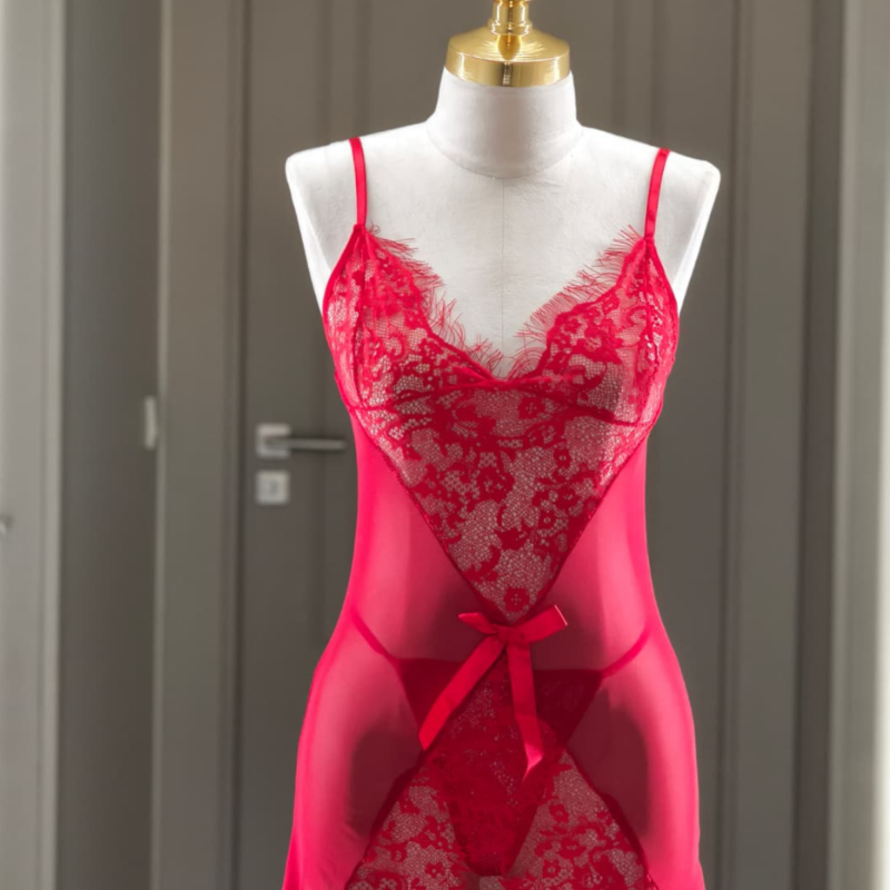 Dantel Detaylı Askılı Kurdeleli Özel Tasarım Takım